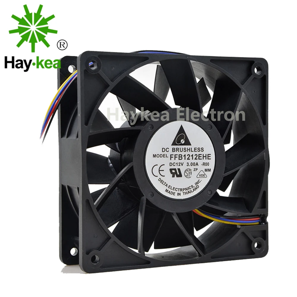 Для Delta FFB1212EHE 120*120*38 мм 12038 высокоскоростной DC 12 в 3.0A для bitcoin miner чехол мощный вентилятор охлаждения