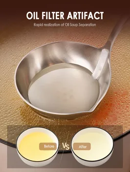 

Stainless Steel Oil Separation Spoon 304 Oil Filter Spoon Oil Filter Oil Artifact Filter Spoon Hot Pot Colander Oil Soup