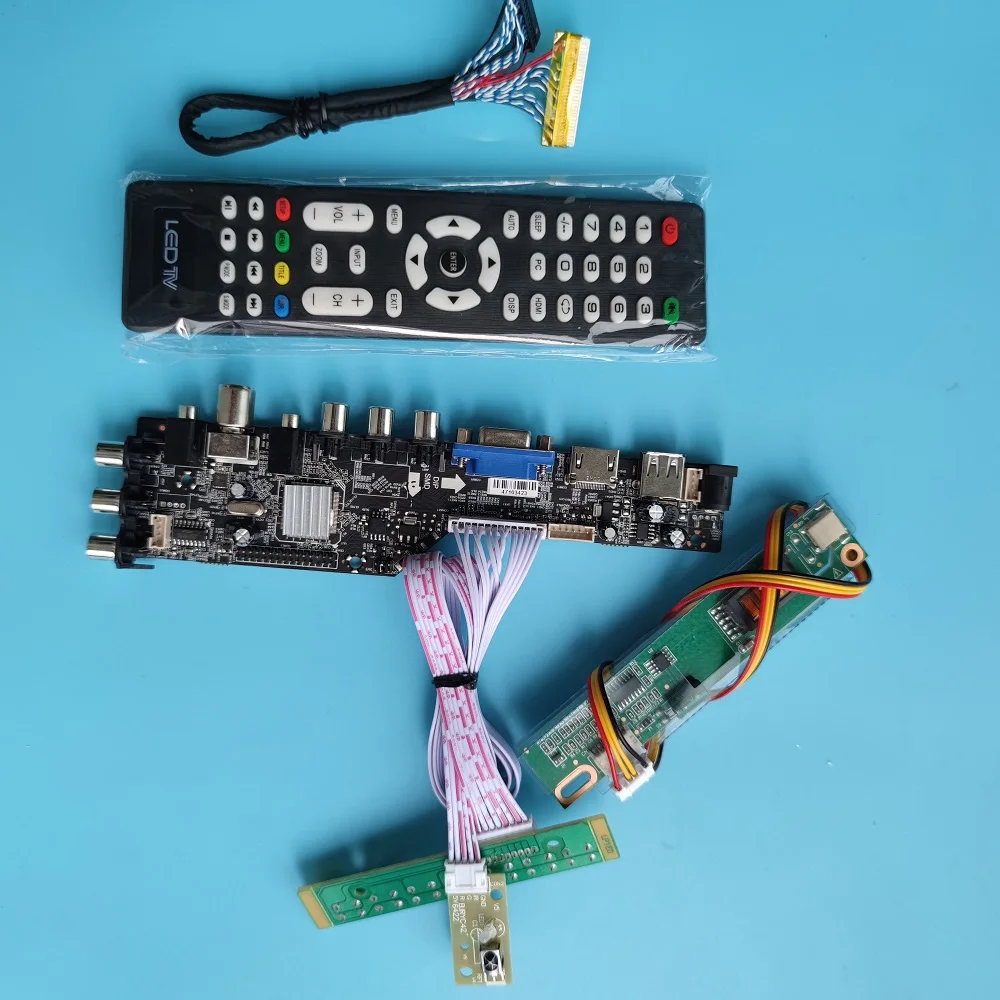 Tela de Painel Digital com Controle Remoto para Windows 1600×900 Dvb-t Usb Vga av tv