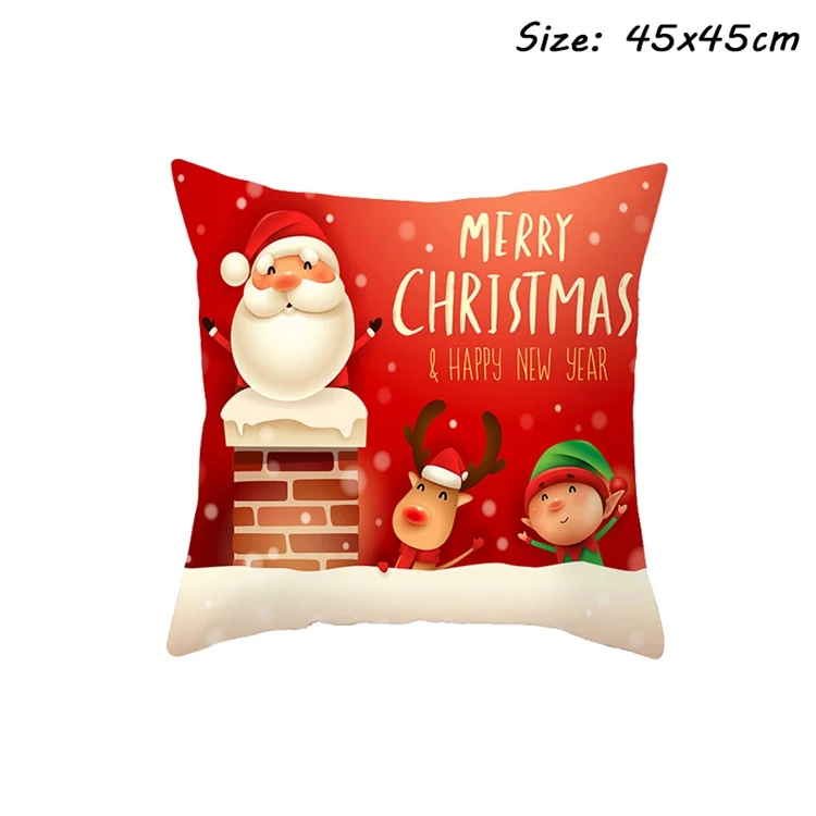 YORIWOO чехол для подушки с изображением Санта Клауса и рождественской елки, украшения для дома, подарок на год, украшение на Рождество - Цвет: 25