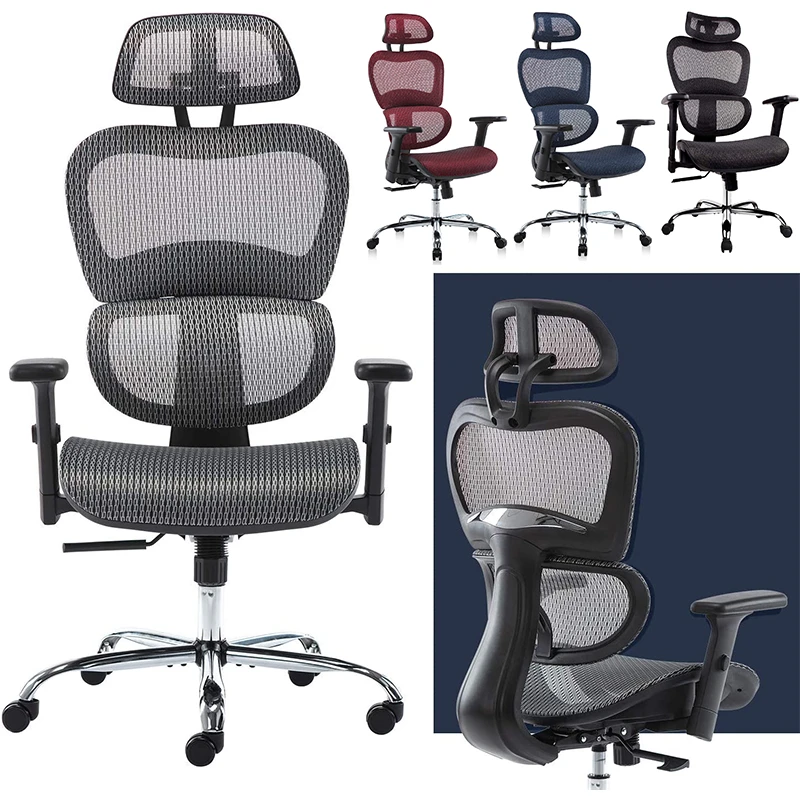 reception desk Office Chair Ergonomics Mesh Chair Computer Chair Desk Chair High Back Chair gaming chair With Adjustable Headrest and Armrests top Office Furniture