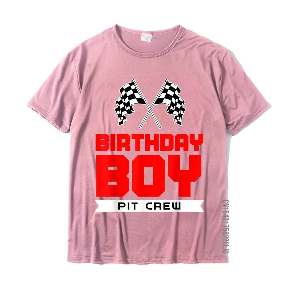 Summer Custom Tshirts for Men Cotton Father Day Tees Summer Tshirts Short Sleeve Prevailing O-Neck Drop Shipping Funny Pit Crew Birthday Boy Racing Race Car Costume Kid Gift T-Shirt__33542 pink