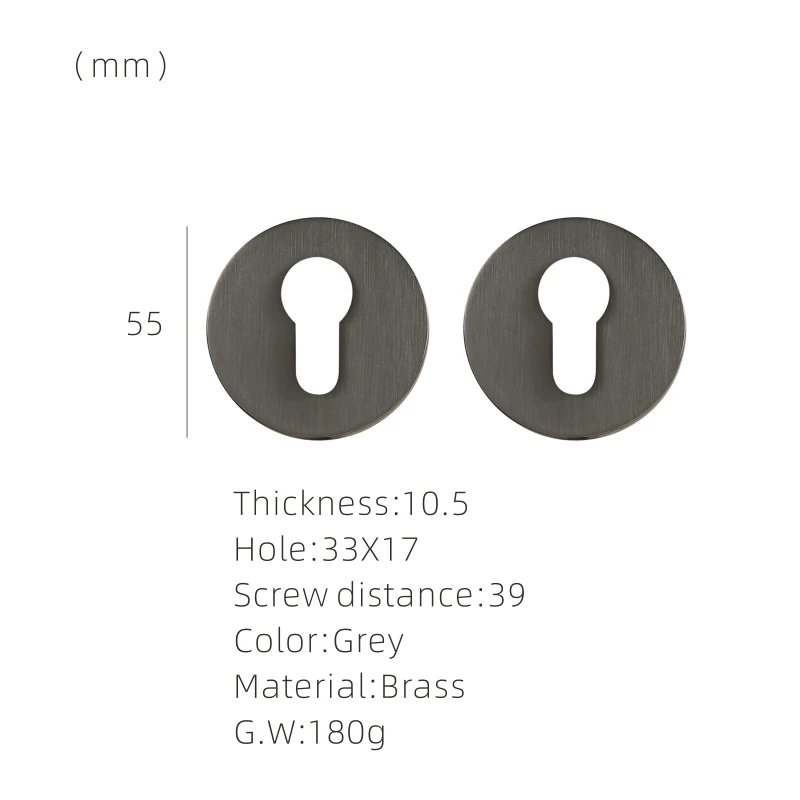 Euro key hole GREY