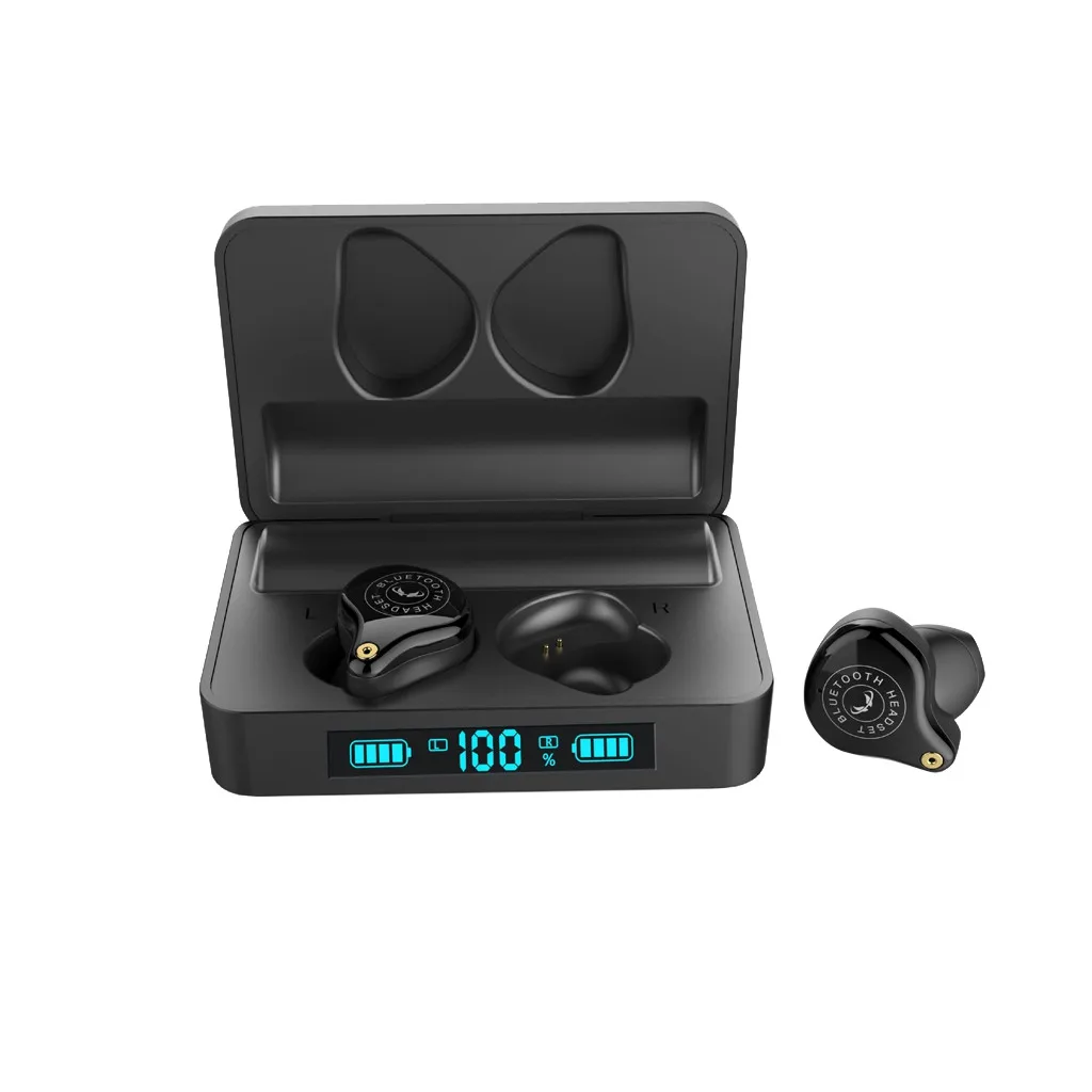 Ouhaobin Bluetooth наушники с 3600 мАч зарядной коробкой стерео наушники bluetooth 5,0 гарнитура tws беспроводные наушники для близнецов 1118#2