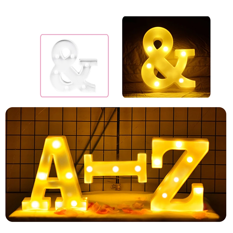 Light Alphabet Decoration, Letters Decoration Light