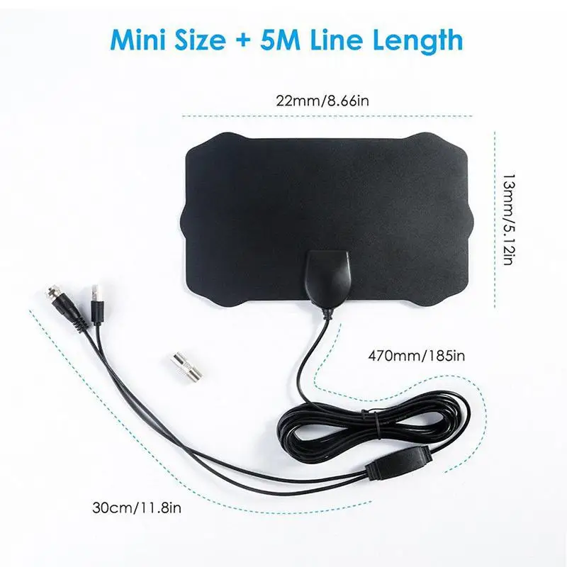 200 миля диапазонная антенна ТВ цифровой HD Skywire 4K Antena цифровой Внутренний, HDTV 1080P с усилителем сигнала
