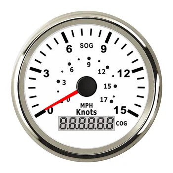 

15Knots 0-17 MPH GPS Speedometer For Marine Motorcycle Car Boat Speed Gauge 9-32V With Red Backlight