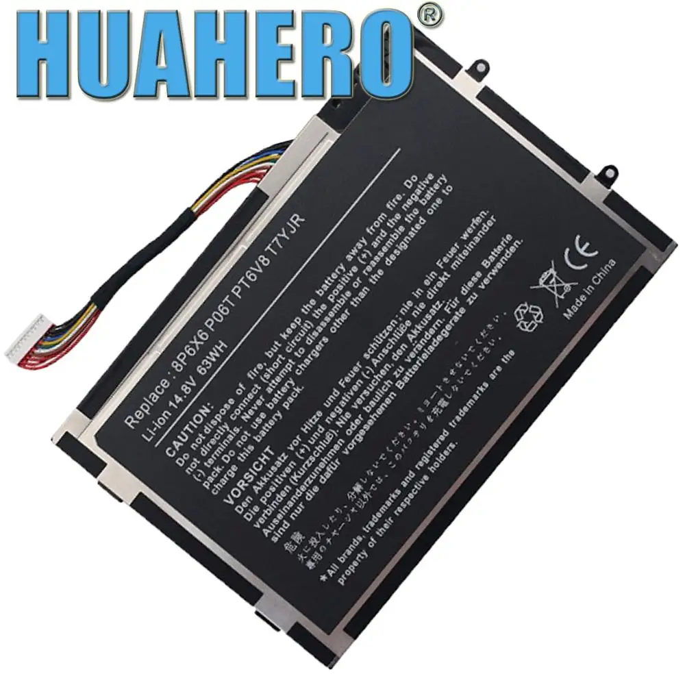 

HUAHERO Battery For Dell Alienware M11x M14x R1 R2 R3 Senies PT6V8 KR-08P6X6 T7YJR P06T D951T F681T HC26Y NGPHW P18G 8P6X6 P06