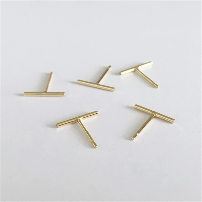 14K Gold gefüllt 10mm Bar Post Ohrring Gold Schmuck Gold Ohrstecker Brincos Pendientes Ohrringe Boho Frauen Ohrringe – Detail 14
