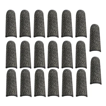 

10 Pair Mobile Game Controller Finger Sleeve Anti-Sweat Reusable Sweatproof Breathable Full Press Sn Finger Set