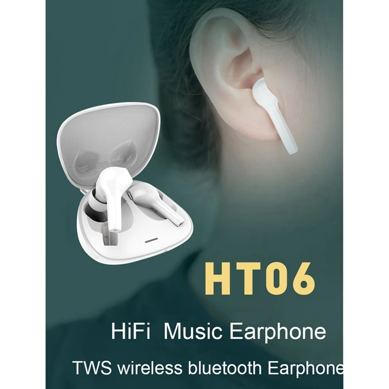 Lenovo HT06 TWS Earphone Bluetooth Wireless Noise Reduction Headphones Sports Running Stereo Deep B Hifi Earbuds