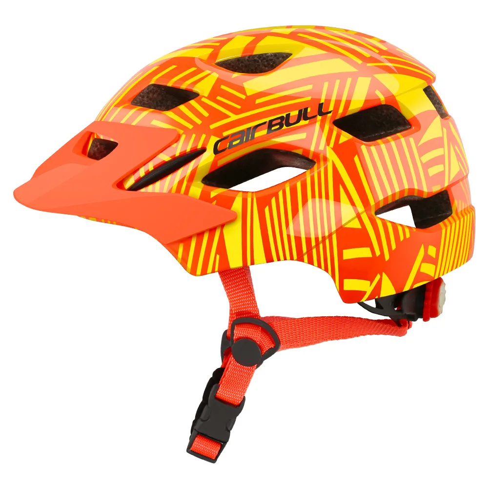 JOYTRACK Детский велосипедный шлем с задним фонариком детский шлем безопасности для катания на коньках Детский велосипедный защитный шлем - Цвет: Orange yellow