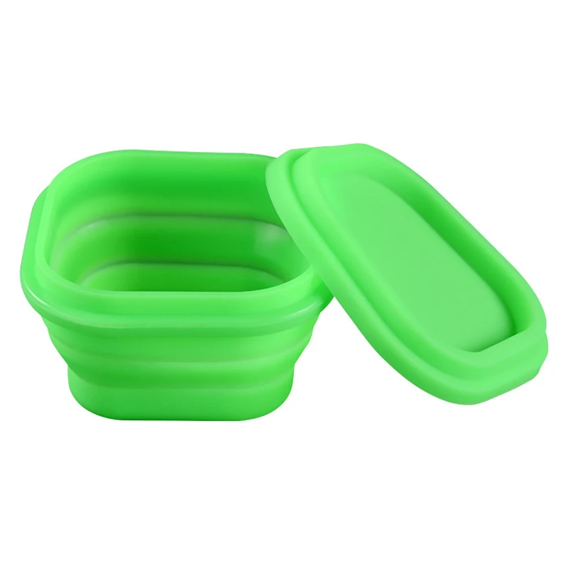 

Silicone Lunch Box Collapsible Food Container Free Food Collapsible Storage Container Microwave Freezer Safe Kitchen Goods
