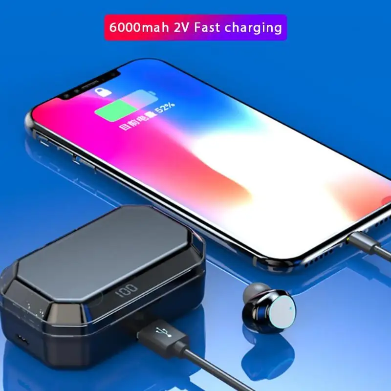 TWS G03 IPX7 водонепроницаемые Bluetooth 5,0 наушники с сенсорным управлением 6000 мАч объемные беспроводные наушники Бас-гарнитура 6h время прослушивания музыки
