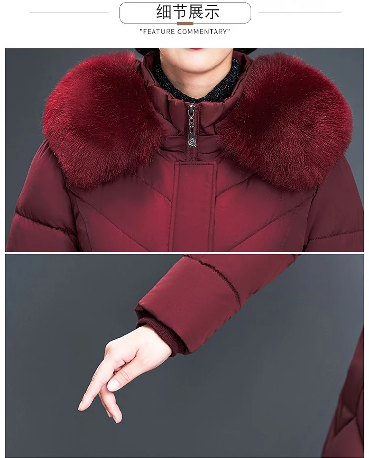 Большие размеры, L-7XL, женская зимняя куртка с капюшоном, меховой воротник, большой размер, пуховик, зимнее пальто, теплая утепленная хлопковая длинная парка, верхняя одежда