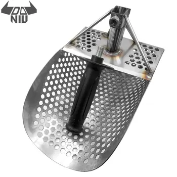 

DANIU Hexagonal Sand Scoop for Metal Detecting Stainless Steel Metal Detector for Beach Treasure Hunting Gold Rush Search Tool