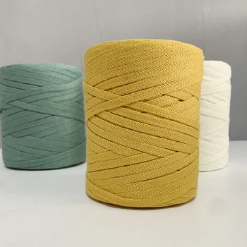 

400g 160M webbing DIY knitting Wool For Rug Woven Thread Cotton Cloth hand crocheted basket rug handbag T-shirt yarn шитье ткань