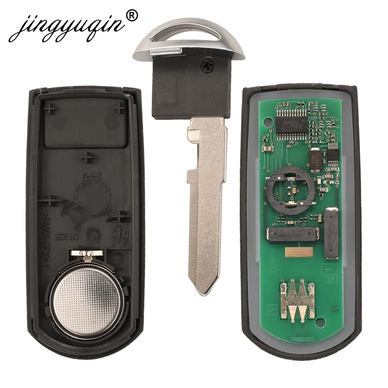 JINGYUQIN 5WK49384D VDO REMOTE CAR KEY FOB 433.92MHZ ID46-PCF7952 3 BUTTONS FOR MAZDA 6 2008-2011 SALOON SEDAN SPORT