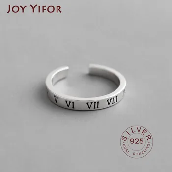 

Genuine 925 Sterling Silver letter Fine Jewelry Rings Engagement Open Ring Cute Star Women Men Wedding Gift anillo