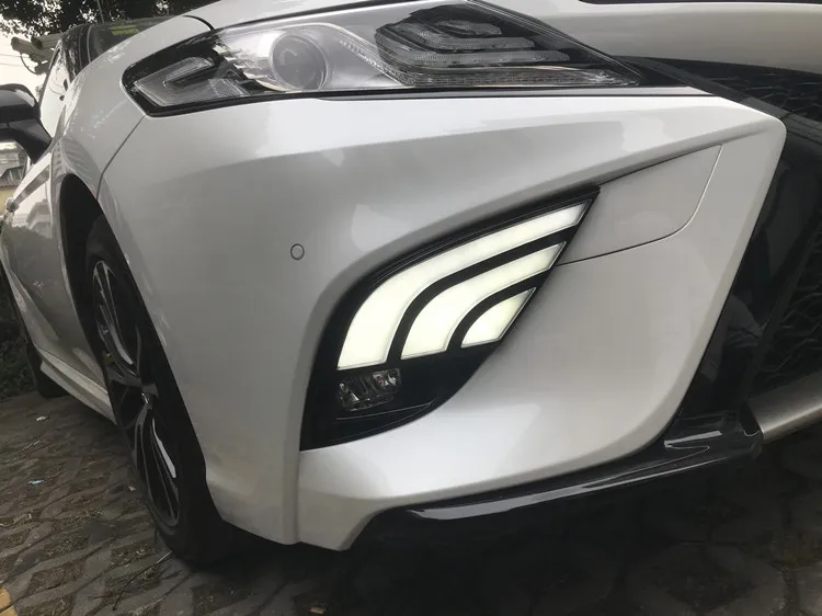 Подходит для Toyota Camry XSE SE автомобильные аксессуары динамический Ambi светильник желтый сигнал поворота автомобиля DRL светодиодный светильник дневного света