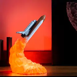 Ночник USB Перезаряжаемый 3D принт ракета Led Космический Шаттл Иллюзия настольная лампа прочный украшение дома подарки 1 Вт орнамент