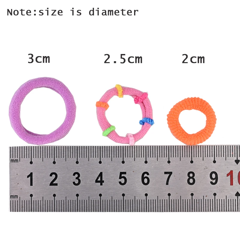 100 шт., цветные эластичные резинки для волос для девочек, резинка для волос, повязка для галстука, Детские резинки для хвоста, аксессуары, детская оплетка, уход за волосами