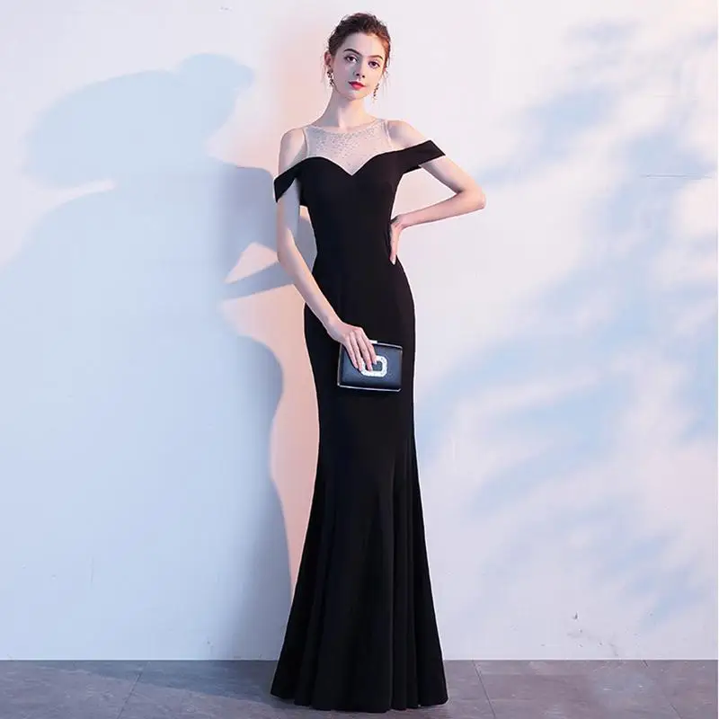 Темно-синее женское Макси платье с бисером Cheongsam Sequins платье русалки с v-образным вырезом вечернее платье с открытой спиной сексуальное платье в сеточку Qipao - Цвет: Style 11