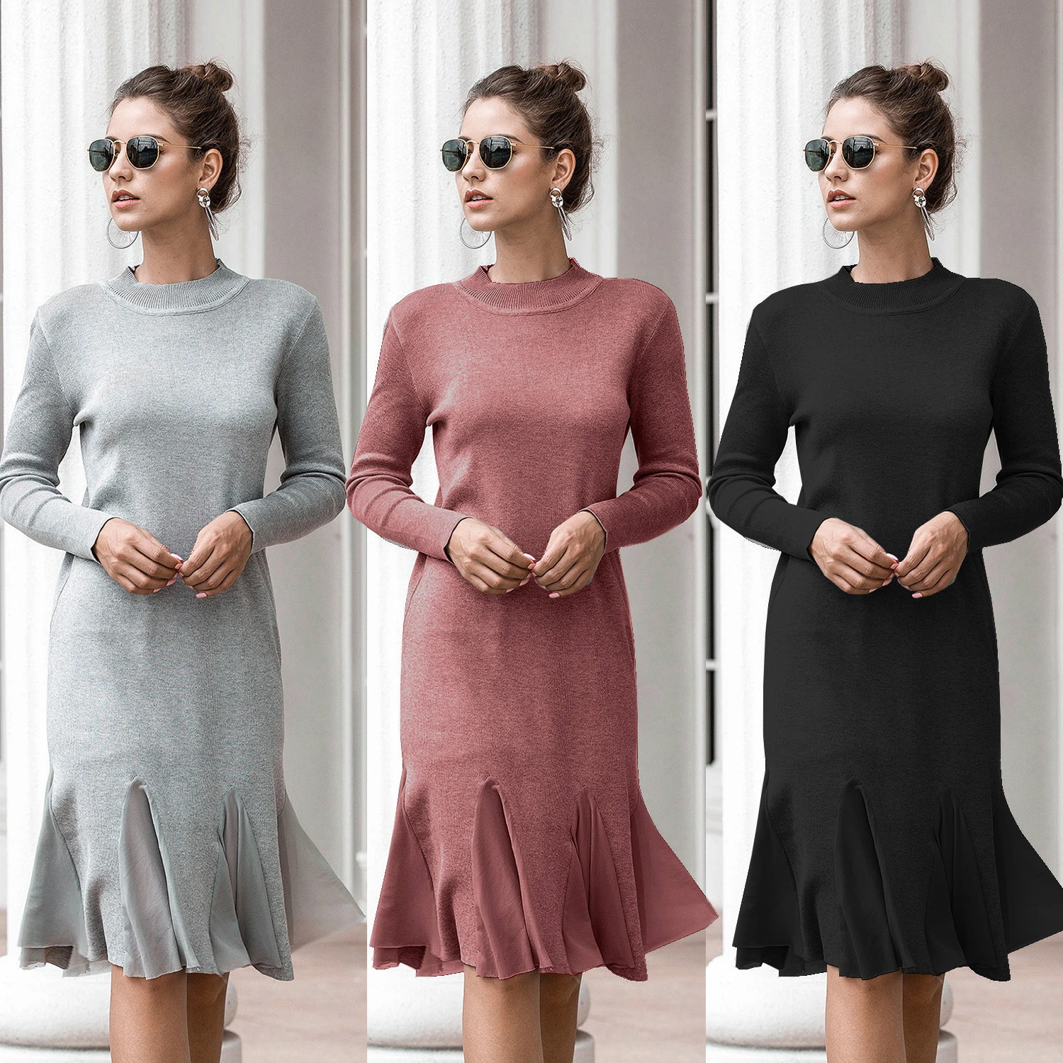 Ladies black midi dress Clearance