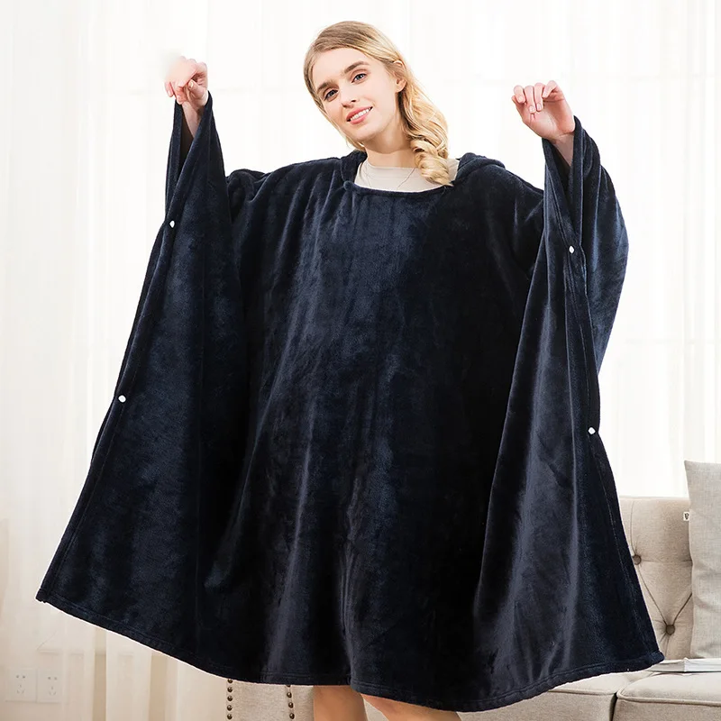 Hooded Changing Robe blanket,Wearable Blanket that has sleeves /Extra