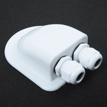 

RV White Double Hole Roof Wire Entry Gland Box for Motor-home Caravan Boat Yacht Roof Wire Entry Gland Box