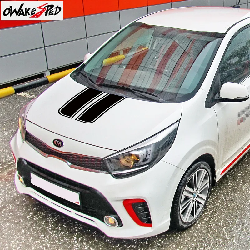 Auto Haube Motorhaube Sport Streifen Aufkleber Für KIA Picanto