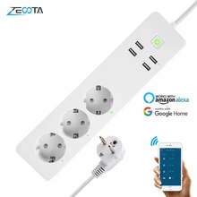Умный удлинитель с Wi Fi 3 розетки USB портом для зарядки|Умные