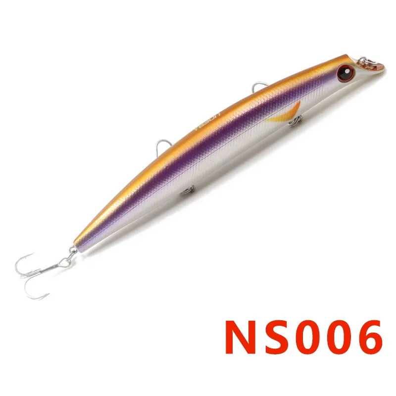Приманка для рыбалки NOEBY worrble minnow, жесткая приманка для морского окуня, 120 мм, 16 г и 150 мм, 24 г, плавающая Джеркбейт для серфинга, приманки для ловли басов - Цвет: NS006