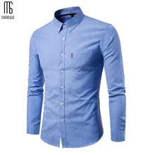 Manoswe Осенняя оксфордская рубашка с длинными рукавами Мужская рубашка белая мужская рубашка платье рубашки Хенли деловая повседневная одежда большого размера 5xl