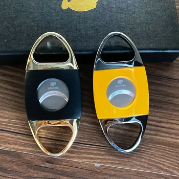 

Cutters Metal Pocket Cigar Cutter Sharp Stainless Steel Blade Cigars Cut Portable Outdoor Luxury Zigarren Cutter Gadgets