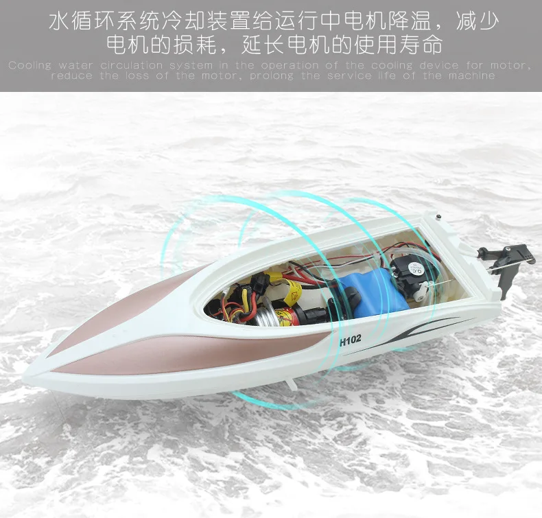 Tianke H105 пульт дистанционного управления высокоскоростная лодка с ЖК-экраном модернизированная скоростная лодка водонепроницаемый пульт дистанционного управления скоростная лодка модель лодки Pla