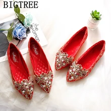 Блестящая обувь; стразы; роскошная дизайнерская обувь для женщин; обувь Красного размера плюс для женщин; Модные слипоны; zapatos elegantes de mujer
