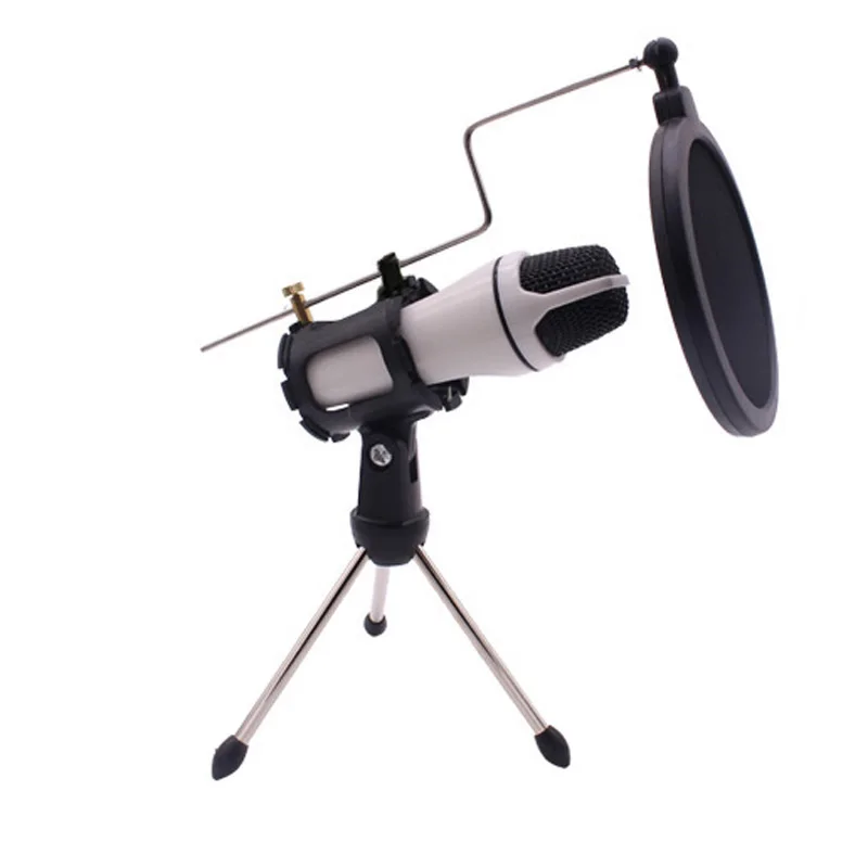 

Mini Handheld Built-in Battery Microphone With Mini Stand Recording Song Equipment for Computer Mobile Phone Network