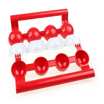 

Meatballs Fishballs Mold Creative Fish Meat Balls Maker Homemade DIY Mould Kitchen Cooking Tools - Red