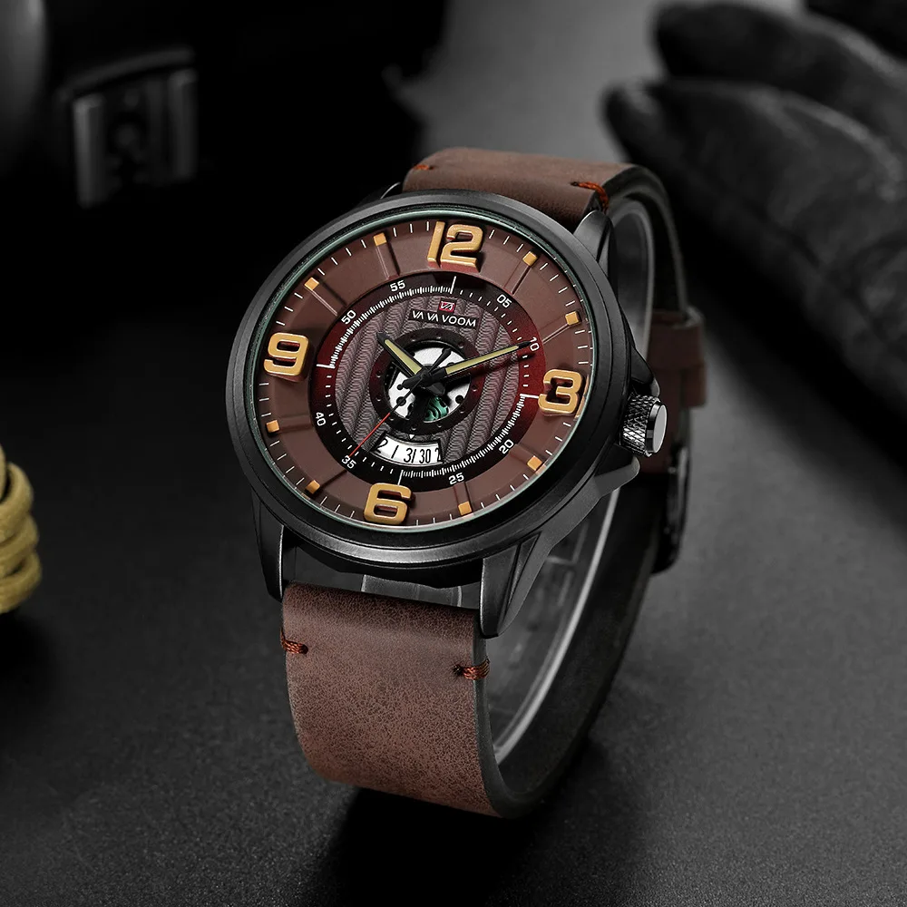 

Creative Watches Men 2019 New Fashion Sports Quartz Clock Mens Watches Top Brand Luxury Man Leather Waterproof Date Wristwatches