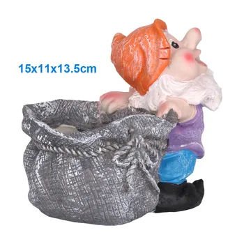 

1PC GNOME STATUE GARDEN DECOR ORNAMENTS DECORATIONS GNOME FIGURINE FOR GARDEN LAWN FLOWER POT