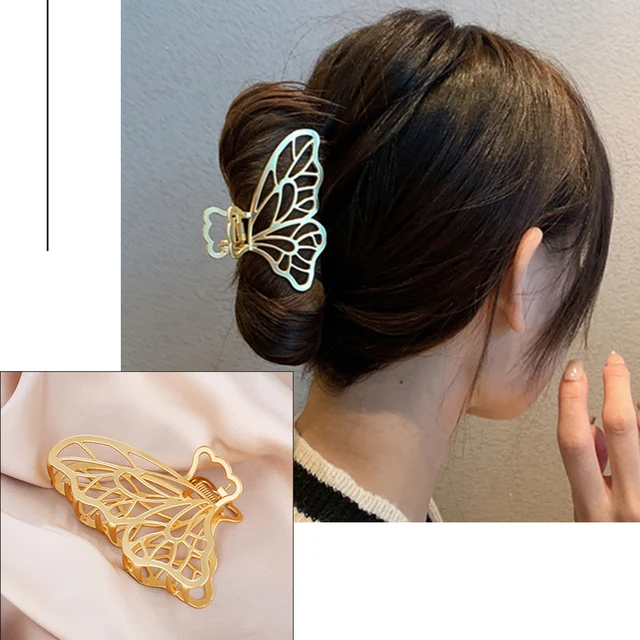 Women Fashion Simple Gold Hair Claw Retro Hair Clips Barrette Headband Hairpin Hair Crab 2021 Trend Hair Accessories 658910