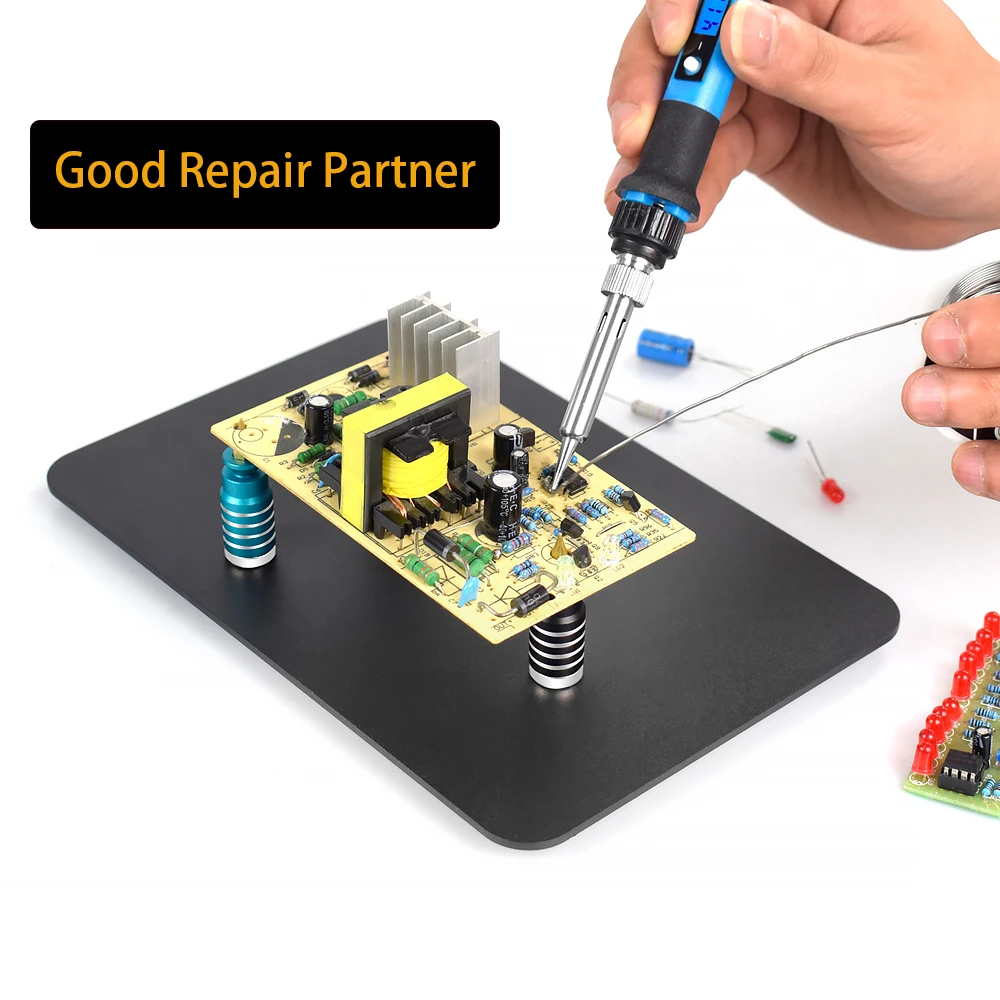 Magnetic Base PCB Board Fixing Clip Holder circuit board fixture soldering tool soldering station soldering helping hands welding tool NEWACALOX Soldering Station Welding Assistant Flexible Arm Solder Third Hand Tool