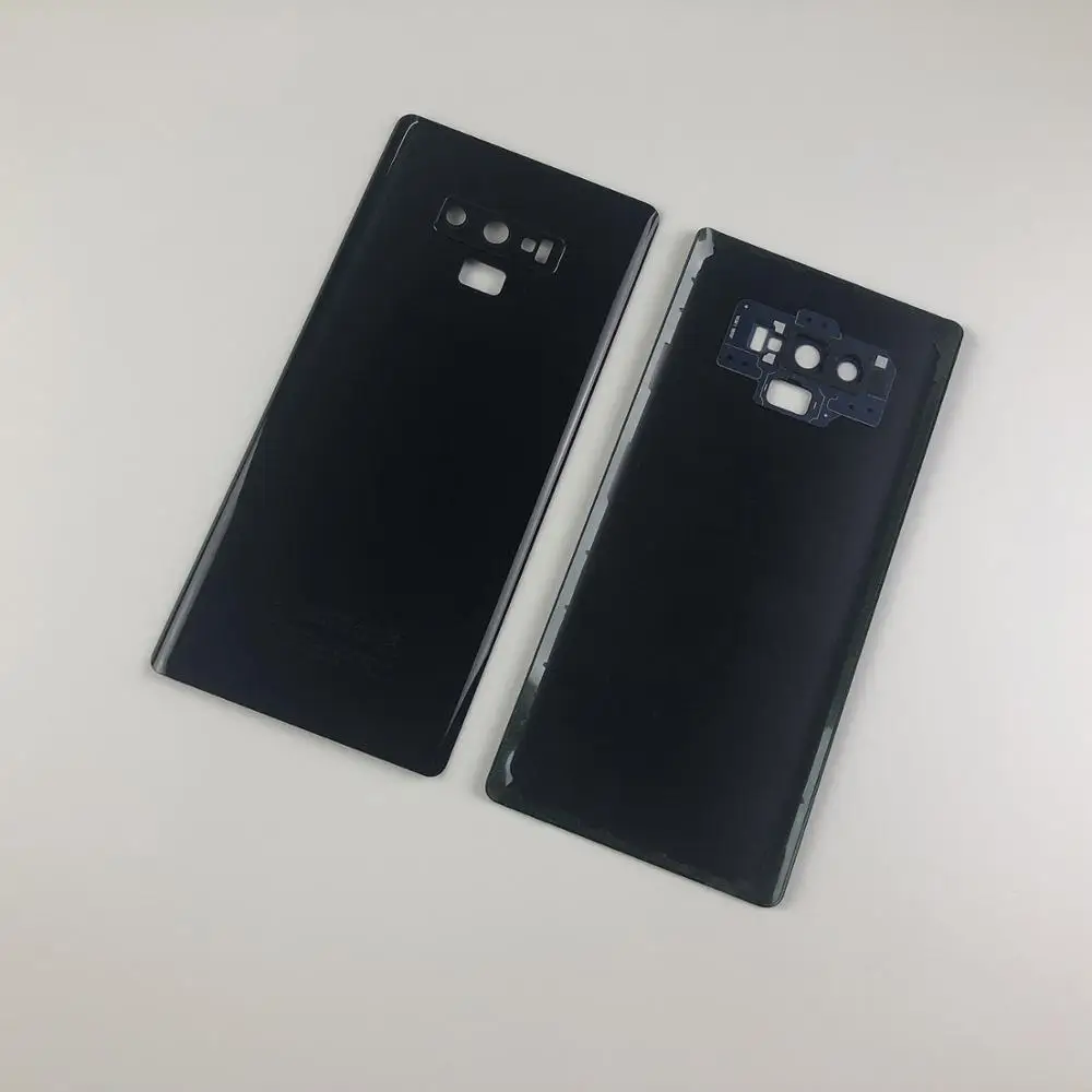 Для samsung Galaxy Note9 Note 9 N9600 SM-N9600 корпус крышка батареи стеклянная задняя крышка+ крышка объектива камеры+ наклейка клей