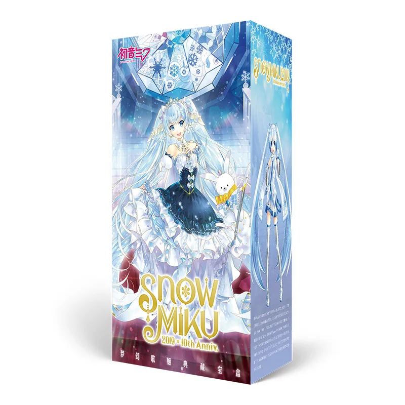 Аниме lucky bag длинная Подарочная коробка Hatsune miku snowmiku коллекция коробка игрушка включает открытку бутылка фоторамка ролевые карты подарок