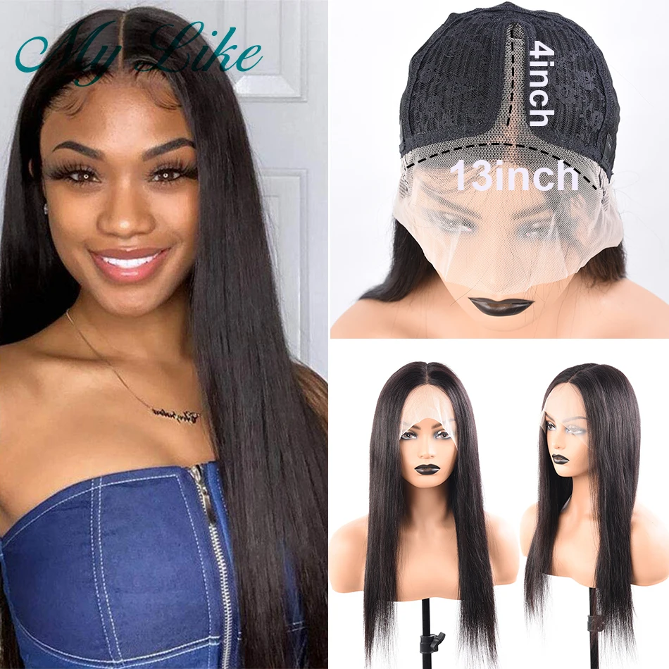 Парики на сетке T-Part бразильские прямые парики из человеческих волос для черных