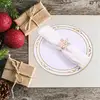 6 Pcs Christmas Snowflake Shaped Napkin Rings Dinning Table Setting Christmas Snowflake Napkin Button Napkin Ring ► Photo 2/6