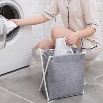 

Household Portable Foldable Wall-mounted Dirty Laundry Basket Bathroom Washing Machine Clothing Toys Oxford Cloth Storage Basket