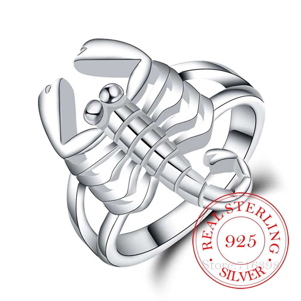 925 Sterling Silver Unique Design Domineering Scorpion Rings For Women Jewelry Atmospheric Finger Ring Party Birthday Gift | Украшения и