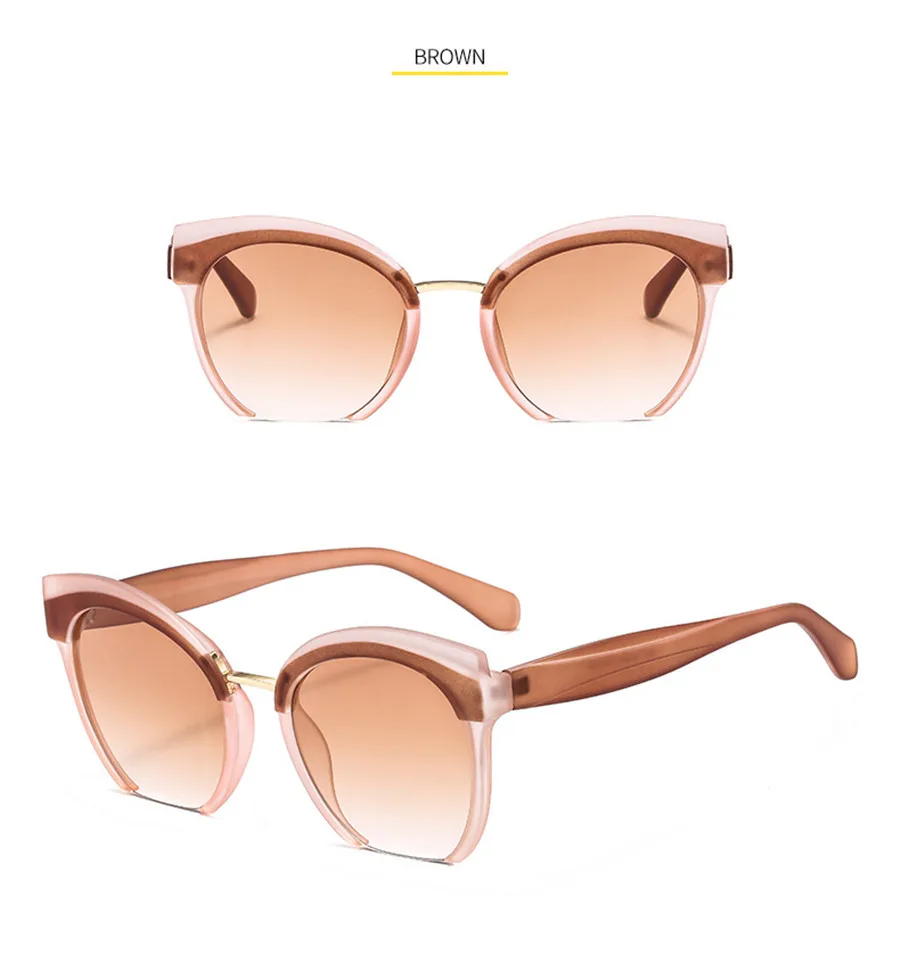 Карамельный цвет кошачьи глаза солнцезащитные очки для женщин поляризационные линзы высокого качества очки уличные Beat Gafas De Sol